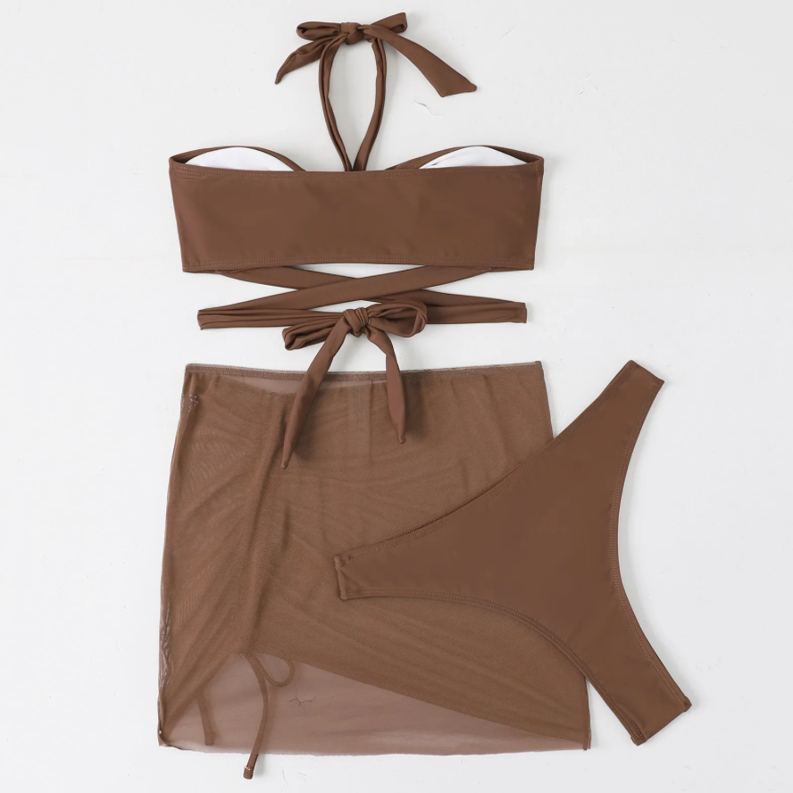 Nenith 3 piece Brown bikin™