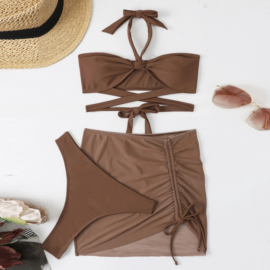 Nenith 3 piece Brown bikin™